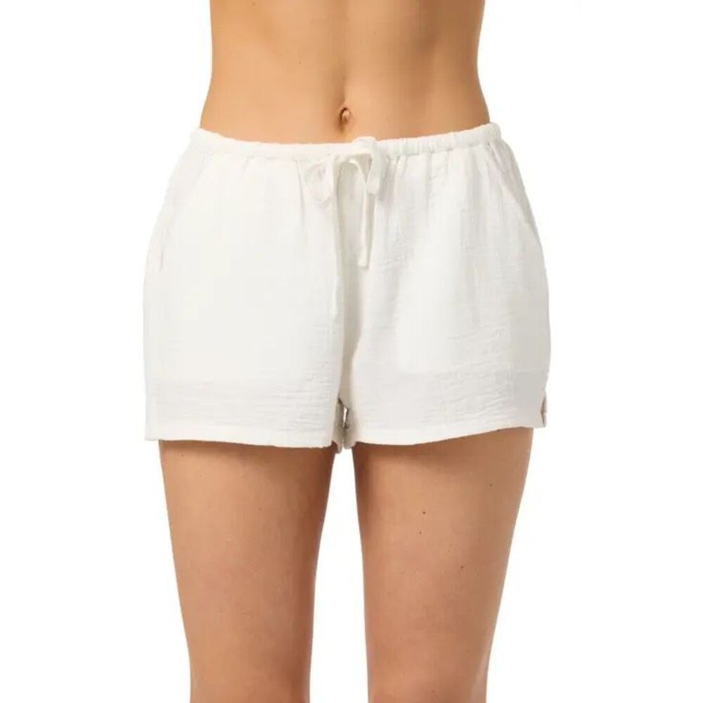 Dippin Daisys Cotton Gauze Shorts White Size Large
